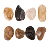 Milisten 500g Natural Rain Flower Polished Pebbles - Smooth Rounded Decorative Stones for Fish Tanks Terrariums & Vases - Natural River Rocks for Indoor Plants & Succulents - Assorted Colours