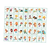 Milisten 50pcs Behavior Reward Cards Educational Interactive Family Growth Cards for Cognitive Development and Positive Reinforcement in Classroom and Home Use