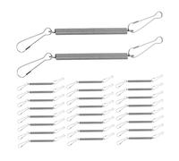 Milisten 50pcs Bunny Water Dispenser Holder Rabbit Cage Spring Clips Spring Clamp for Cage Hanging Water Dispenser Holder Rabbit Waterer Silver
