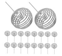 Milisten 50pcs Fertilizer Box Fertilizer Dispensers Basket for Garden Orchid Basket Garden Nutrition Cups Plant Nutrition Cup Stainless Steel Silver