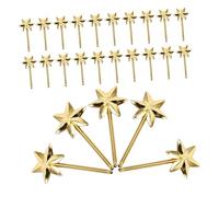 Milisten 50pcs Gold Plated Hexagram Mini Wands for Kids DIY Crafts Small Decorative Hexagram Sticks for Parties and Events Fun Crafting Props
