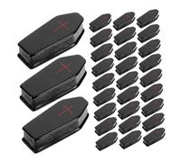 Milisten 50pcs Mini Resin Coffin and Tombstone Decor Small Halloween Micro Landscape Accessories for Dollhouse Realistic Detailed Haunted House Props Compact Party Favors