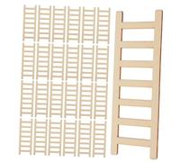 Milisten 50pcs Mini Wooden Dollhouse Ladder Realistic Design Tiny Step Ladder for DIY Craft Fairy Garden Ornament Micro Landscape Accessory Playhouse