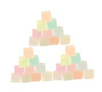 Milisten 50pcs Realistic Faux Candy Figurines for Dollhouse Decor Jewelry Making Scrapbooking Multi Colored Transparent Sugar Cube Ornaments