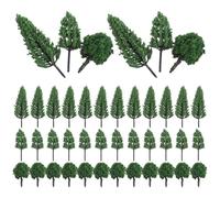 Milisten 50pcs Realistic Miniature Model Trees for DIY Micro Landscapes Dollhouse Plants and Train Scenery High Fidelity Natural Design Inspire Creativity Adaptable Arrangement