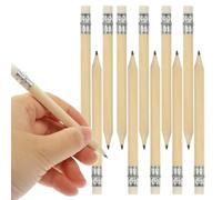 Milisten 50pcs Short Log Pencils with Eraser Wooden round Barrel 10cm Mini Golf Pencils for Drawing and Handwriting Practice