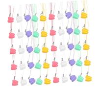Milisten 50pcs Tooth Savers Box with Lanyard Tooth Shaped Keepsake Organizer for Boys Multifunctional Storage Small Trinkets Birthday Party Favors