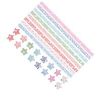 Milisten 540pcs Star Origami Paper Strips DIY Folding Paper for Crafting Colorful Set for Handmade Art and School Projects