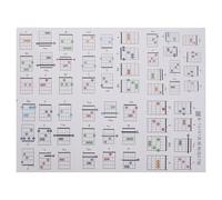 Milisten 57pcs Guitar Chord Chart Sheet Beginner Portable Chords Instructional Guide for Beginner Musical Instrument Chart Guitar Reference Guide