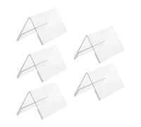 Milisten 5pcs Acrylic Double-sided Meeting Guest Name Plates 120x60mm 1mm Pet Shatterproof Conference Table Place Cards Sign Holders for Office and Event Displays