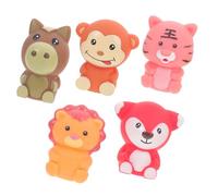 Milisten 5pcs Animal Finger Puppets for Soft Cartoon Hand Puppets for Storytelling Language Development Interactive Role Playing and Parent Activities