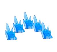 Milisten 5pcs Assembled Building Blocks 3d Fake Fire Halloween Glowing Flame Action Figure Accessories Miniature Fire Flame Marker Blocks Flame Figure Transforming Plastic Sky-blue