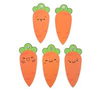 Milisten 5pcs Carrot Shaped Memo Notepads Paper Cartoon Style Lovely Design Personalize Organize Travel Diaries Stationery for Travelers and Office Workers