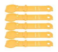 Milisten 5pcs Cat Treat Spoon Dispenser Set, Yellow Plastic Squeeze Feeder Spoons for Lickable Wet Food and Snack Feeding, 9.6 Inch Pet Food Scoops Suitable for Kittens and Small Cats