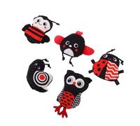 Milisten 5pcs Chewable Animal Plush Finger Puppets for Boy Girl Year Old Soft Cartoon Educational for Sensory Development and Teething Relief Adorable Tiny Animal Design