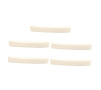 Milisten 5pcs Curved Bone Nuts for Electric Guitar Sturdy Guitar Accessories 4x0.63x0.34cm and Bridge for Musicians