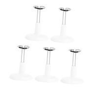 Milisten 5Pcs Doll Stand Rack White Holder for Displaying Dolls for Home and Store Organization Strong and Wire Construction