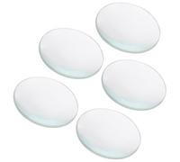 Milisten 5Pcs Double Convex Optical Lens Diameter Focal Polished Glass for Classroom Experiments and Science Demonstrations