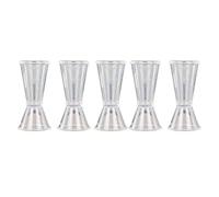 Milisten 5pcs Double-Head Ounce Wine Measuring Cup Set, Small Size Bar Tool Jigger with Scale for Cocktail Mixing, Alcohol Spirit Measure for Home and Professional Bartenders