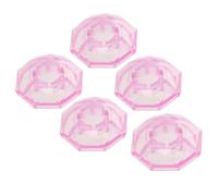 Milisten 5pcs Electric Guitar Pedal Cover Vibrant Pink Diamond Shaped Footswitch Toppers Durable Plastic for Guitar Effects Pedal Protection and