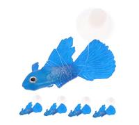 Milisten 5pcs Floating Artificial Betta Fish Aquarium Decorations Glowing Silicone Luminous Ornaments with Suction Cup for Saltwater Fish Tank Landscaping Realistic Textured Design and Easy
