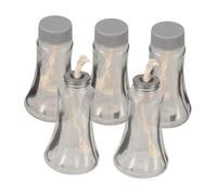 Milisten 5pcs Glass Alcohol Burner Lamp with Wick Compact Sealed Experiment Alcohol Lamp for Laboratory Camping Picnic Portable and Easy to Use Heating Equipment
