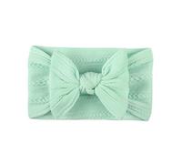 Milisten 5Pcs Headband Soft Nylon Bowknot Hair Accessories for Boy Girl Textured Design White Beige Flesh Pink Mint Green Grey Comfortable Breathable Headdress
