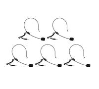 Milisten 5pcs Headset Microphone with 3.5mm Threaded Plastic Omnidirectional Head Mic for Teaching and Accompaniment Singing, Easy to Use, Wide Range of Uses, Black Wired Head Mounted