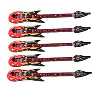 Milisten 5pcs Inflatable Guitar Inflatable Rock Star Mini Guitar Inflatables Inflatable Guitars for Parties Guitar Rock Guitar Trolls Birthday Party Decorations Guitar Prop Pvc