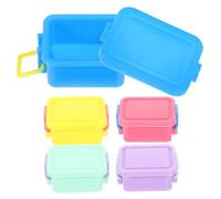 Milisten 5Pcs Mini Doll House Storage Box Miniature Containers with Lids for Doll House Decor Material for Creative DIY Playrooms
