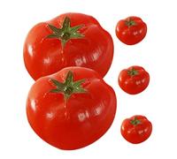 Milisten 5pcs Miniature Tomato Models PVC Realistic Artificial Mini Faux Tomato Decor for Home Party Tabletop Display Collectible Craft Props