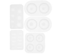 Milisten 5pcs Mixed Pattern DIY Silicone Eye Mold for Epoxy Resin Casting, Eyeball and Doll Eye Molds Set for Crafts, Jewelry Making, and Resin Art in UK Random Style
