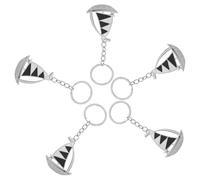 Milisten 5pcs Nautical Sailor Keychain Black Sailing Boat Car Key Pendant for Women Men Outdoor Use Party Favors Wedding Decorations