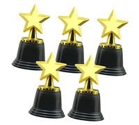 Milisten 5Pcs Plastic Star Trophies for Competition Awards Decoration with Realistic Design Bright Color Encouragement Prizes for Party Favors and Sports