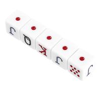 Milisten 5pcs Poker Dice Drinking Game Dices Lightweight Wear-resistant Entertainment Props for Parties Bars Travel Fun Liars Dice Card Game