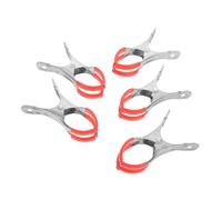 Milisten 5pcs Red Large Saxophone Key Pad Indentation Clips for Wind Instrument Repair Versatile Flute Clarinet Maintenance Tools with Secure Grip for Precise Performance Enhancements