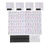 Milisten 5pcs Removable Piano Key Stickers for Beginners and Adults, White Paper Keyboard Notes Labels Assisting with Finger Placement for Music Learning and Practice