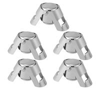 Milisten 5pcs Stainless Steel and Silicone Wine Bottle Stoppers with Sealing Plug, Easy to Clean Wine Caps for Bottles, Keep Air from Entering, for Bars and Parties