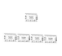 Milisten 5pcs String Guitar String Gauge Ruler Action Measurement Rulers for Acoustic Essential