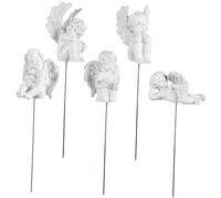 Milisten 5pcs Synthetic Resin Angel Wings Jupiter Ornaments Delicate Garden Lawn Adornments for Scene Decoration with Vivid Design and Compact