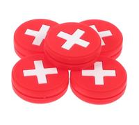 Milisten 5Pcs Tennis Racket Vibration Dampeners National Flag Design Shock Absorber for Enhanced Control and Comfort Fits All Racket Types Tennis Accessories