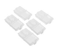 Milisten 5pcs Transparent Plastic Cages Dual Storage Isolation Box for Beekeepers Beekeeping Supplies with Integrated Design for Rearing and Transporting Bee Cells Cups