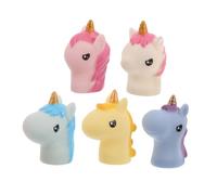 Milisten 5pcs Unicorn Thumb Puppets Set Adorable Animal Finger Puppets for Boys Easy Handling User Friendly Design Bath Play