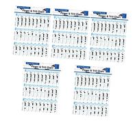 Milisten 5pcs Useful Clarinet Note Chart Bass Flute Practicing Chart Guitar Chord Poster Chord for Clarinet Players
