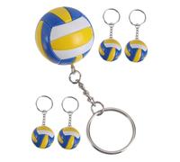 Milisten 5pcs Volleyball Keychain Volleyball Key Chains Keychain Sport Party Favors Charm Sports Party Favors Zinc Alloy