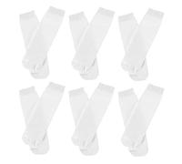 Milisten 6 Pairs Blank White Sublimation Sock Printable Athletic Socks Dye Sublimation Straight Sock Unisex Sports Crew Socks for Teens Adult DIY Personalized Socks 30cm