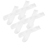 Milisten 6 Pairs Blank White Sublimation Sock Printable Athletic Socks Dye Sublimation Straight Sock Unisex Sports Crew Socks for Teens Adult DIY Personalized Socks 40cm