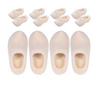 Milisten 6 Pairs Miniature Wooden Doll Shoes Unfinished Dutch Clogs for DIY Crafts Dollhouse Decorations Micro Landscape Accessories