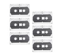Milisten 6 Pcs Blank Audio Cassette Tapes with Clear Case Low Noise Double-sided Recording for DIY Music Voice Speech Vintage Style Greeting and Blessing Messages