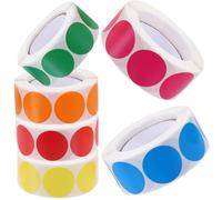 Milisten 6 Rolls Colored Coding Labels Label Dot Stickers 500 Stickers Per Roll Self-Adhesive Easy to Use Round Colorful Dots for Decorating Cars and Books